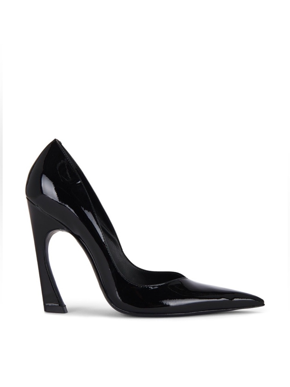 SCHUTZ Black Patent Lexi High Pointed Toe Sculpted Heel Pump - NWOB